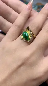 【闪购商品】翡翠戒指银S925镶嵌戒指