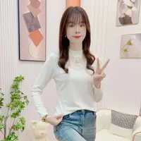 炬雅 2025新款重工手工钉珠拼接蕾丝打底修身显瘦气质百搭上衣