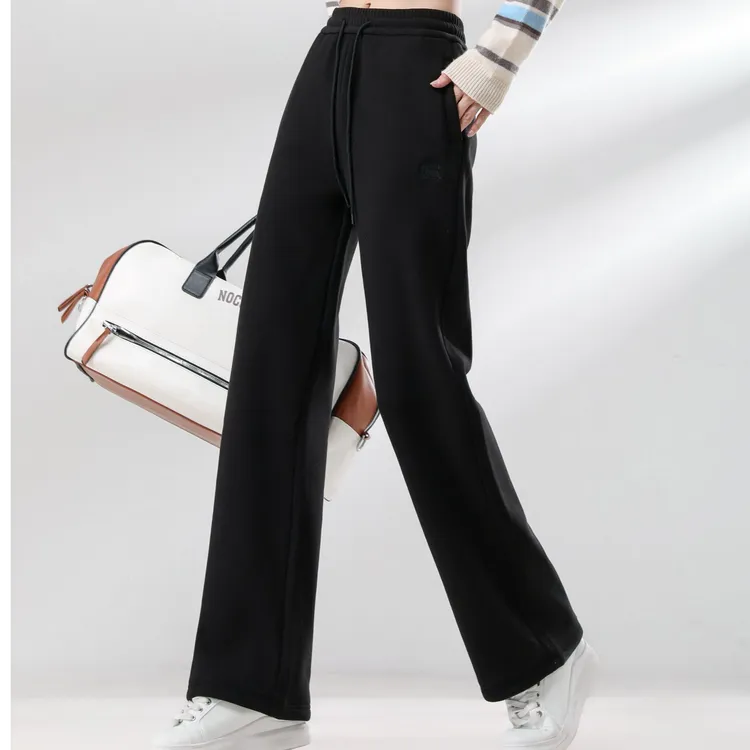 女士奥粒绒加绒休闲裤5K03防风裤高温定型冬季外穿微喇高腰运动