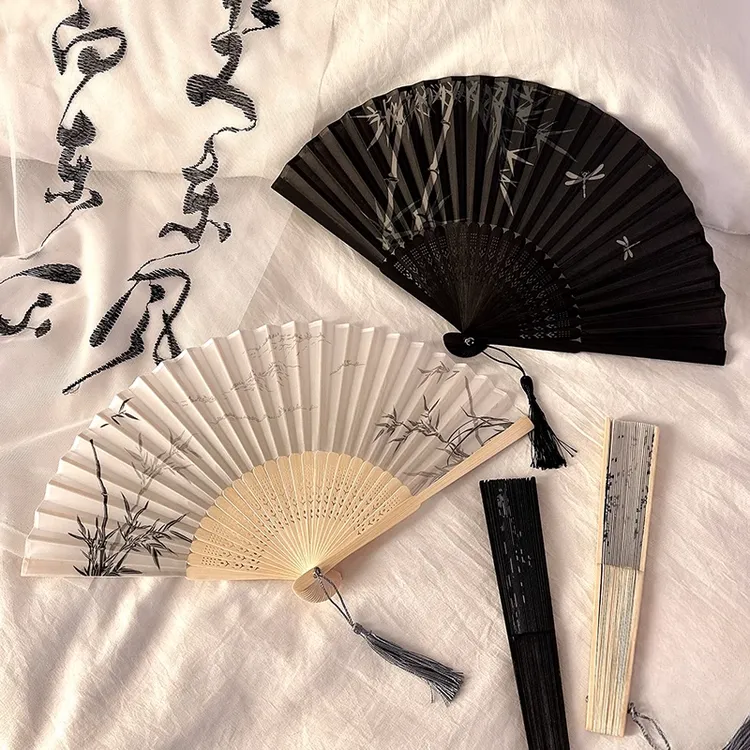 【现货】新中式古风竹子折叠扇夏天轻便旗袍汉服随身便携复古折扇