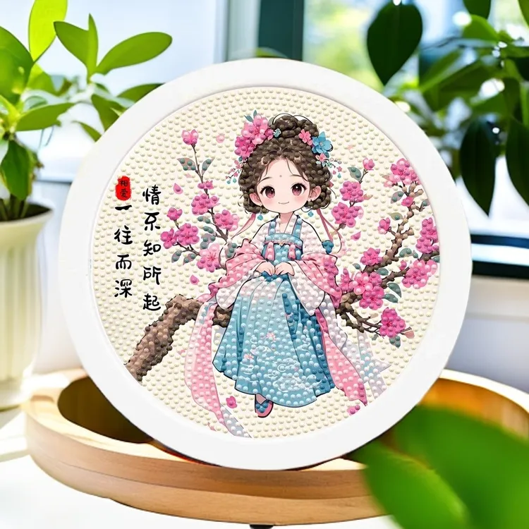 七夕情人节公主国潮风贴画diy手工益智玩具女孩古风礼物情侣摆台