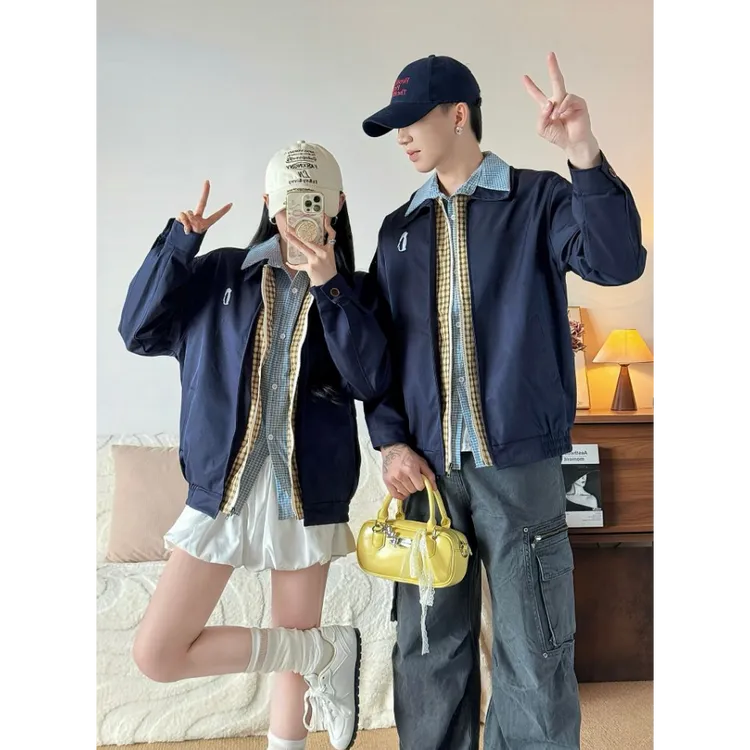 美式复古短款外套女春秋2025新款爆款独特漂亮宽松巨好看夹克上衣