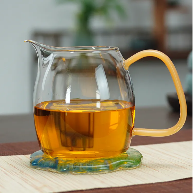 晶焱新品青云公杯400cc｜纯手工高硼硅耐热玻璃公杯透明茶道