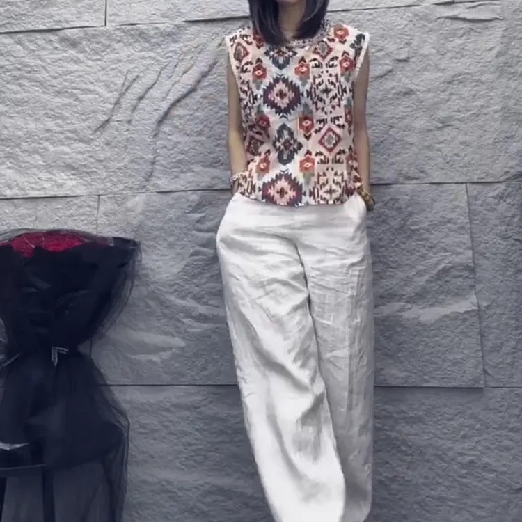 2025夏季新款时尚显瘦气质女士网红洋气两件套百搭款K8351