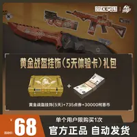 黄金战盔挂饰(5天体验卡)礼包【暗区突围官方授权】手游 游戏道具
