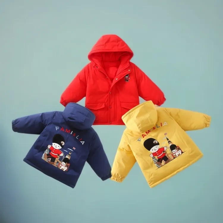 日系冬款男女宝中长款加厚保暖棉服