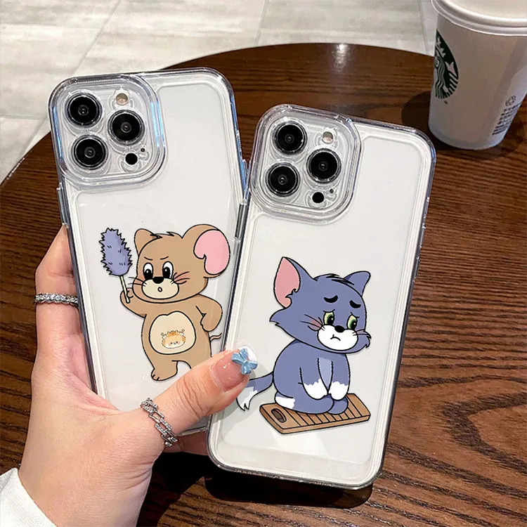 情侣15promax生气汤姆杰瑞苹果16透明软iPhone17手机壳14适用12pm