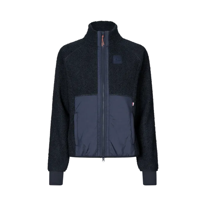 女士摇粒绒拼接外套02370立领保暖秋冬外套加绒加厚亲肤保暖舒适