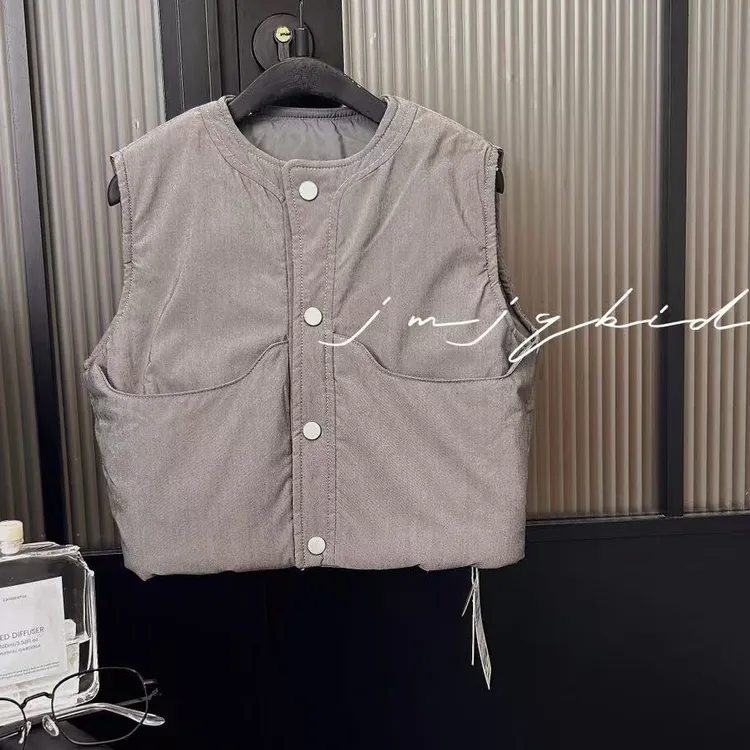 JMJQ秋冬儿童上新百搭神器保暖洋气时尚休闲加厚领工装马甲251263