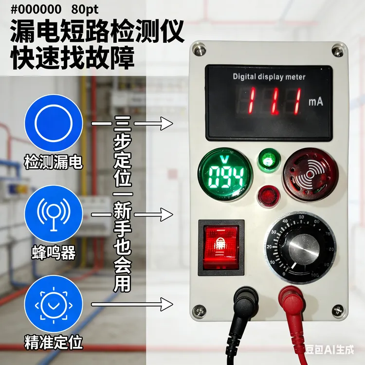 漏电短路电力检测仪仪器精准数显智能灵敏精密查漏电故障必备