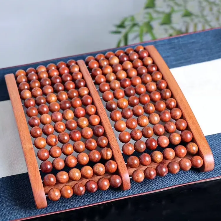 实木足按器脚底经络物理按摩花梨木红木珠子木制足底按摩器办公室