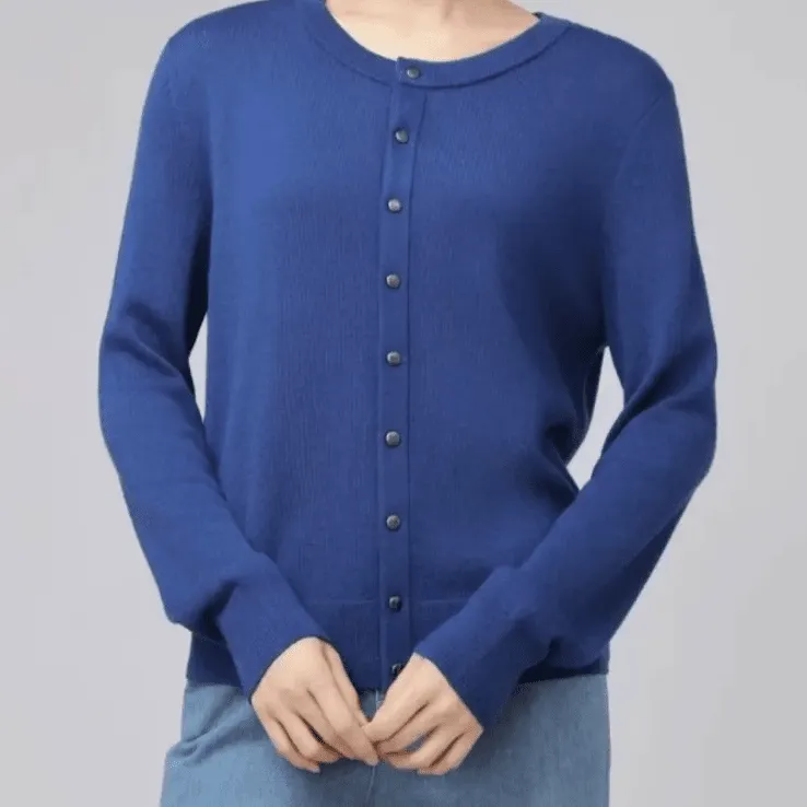 GIRDEAR/哥弟百搭圆领开衫质感休闲女148023夏季空调房针织开衫外