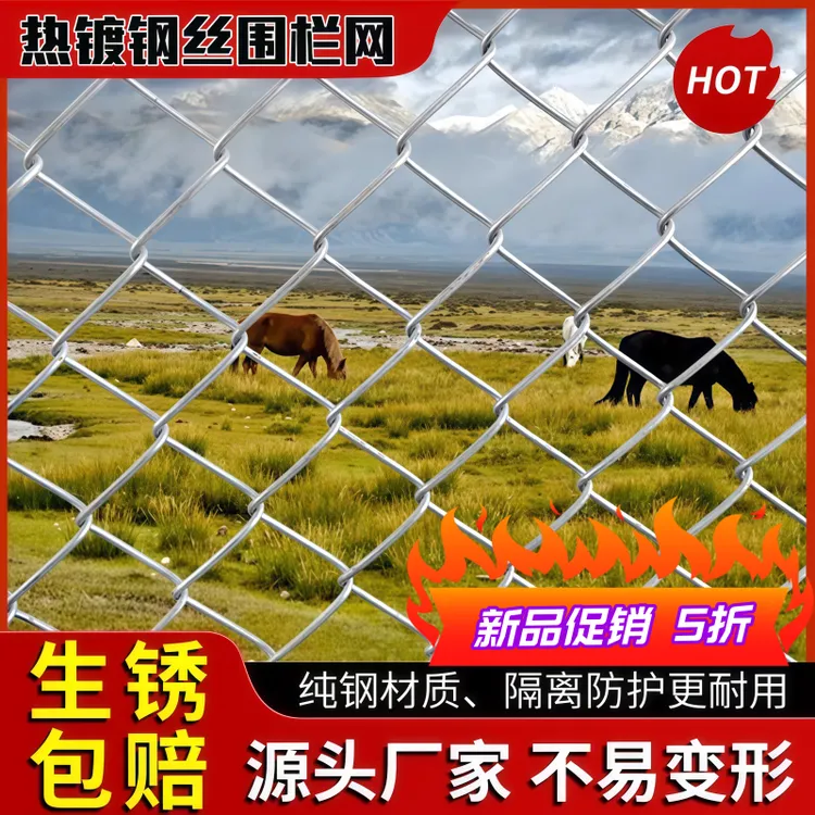 围栏防护网护栏铁丝网围墙护栏牛羊狗养殖勾花网护坡热镀锌防锈网