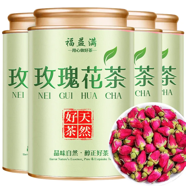 平阴正宗玫瑰花茶重瓣玫瑰花干无熏硫花草茶罐装茶叶下午茶批发