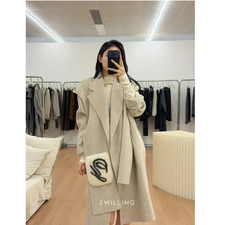 YOEYYOU连帽围巾H型大衣