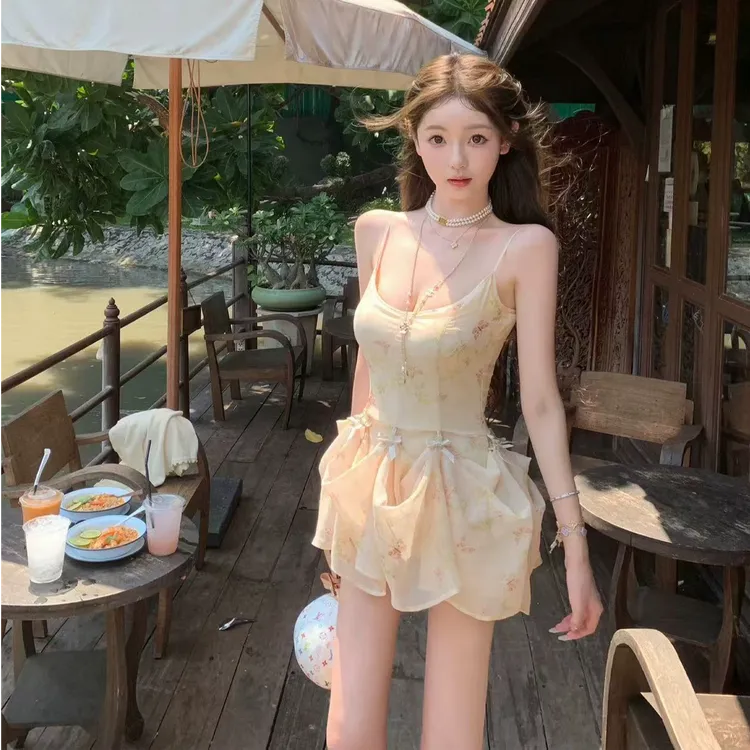 【仙品花枝】多种穿搭碎花连衣裙女2025夏季新款收腰时尚甜美裙子女