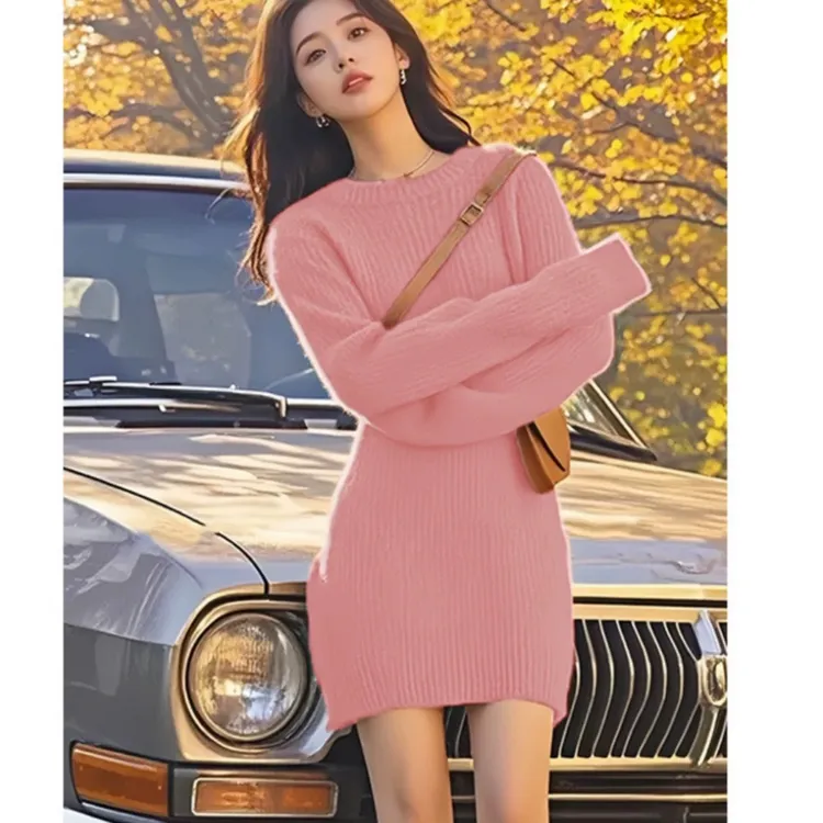 冬季针织连衣裙秋冬内搭慵懒修身显瘦绝美辣妹包臀高级感气质裙子