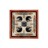 未使用 Hermes/爱马仕 Jessie马头图案 90方巾TP032809