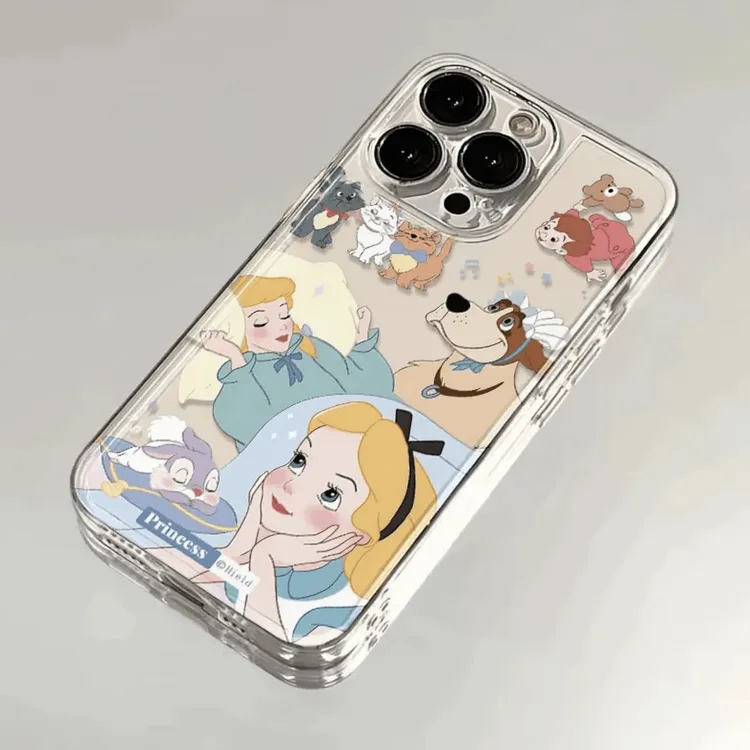 爱丽丝公主适用苹果16Plus手机壳iPhone15PROMAX新款14/13/12透明
