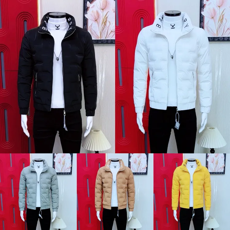 冬季品质新款男士时尚韩版修身经典纯色立领百搭免洗保暖棉衣棉服