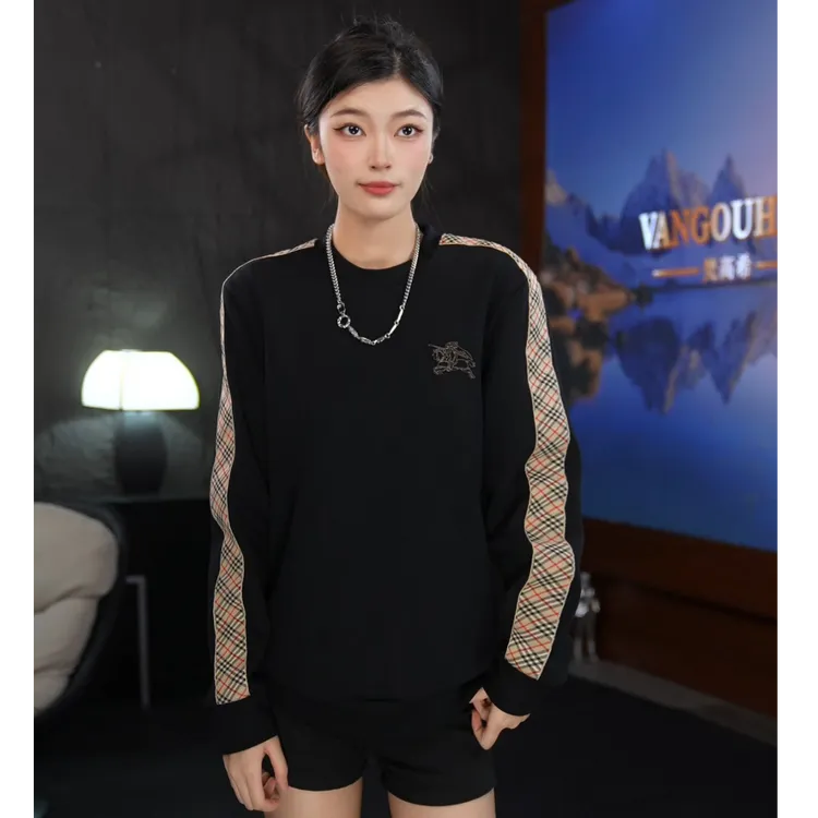 男士休闲小马刺绣双杠编织袋圆领时尚秋冬卫衣