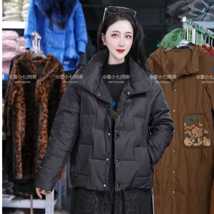 秋装上新轻薄款白鸭绒羽绒服外套时尚简约-lt-1