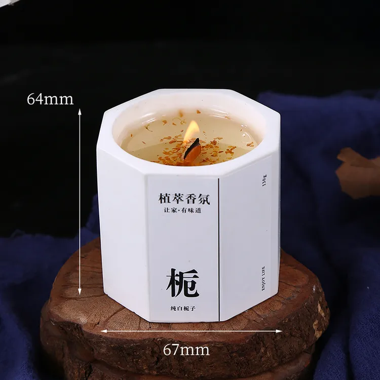 大容量桂花香薰蜡烛室内香氛持久留香花香味木芯家用氛围蜡烛香薰