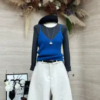 【元气夹心】韩系修身显瘦挂脖毛衣-6613