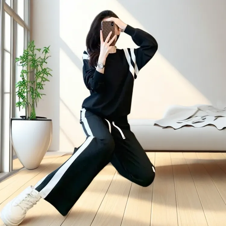 少女感 卫衣+阔腿裤套装 秋装减龄洋气 时髦ins运动风