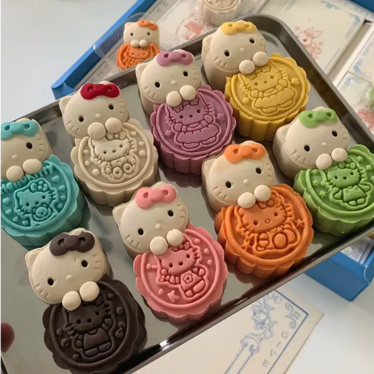 kitty月饼模具凯特猫月饼模具hellokitty冰皮月饼模具家用中秋
