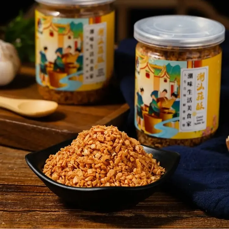 蒜头油蒜油酥搭配牛肉火锅牛肉丸粿条云吞饺子拌面的特色酱料蒜蓉