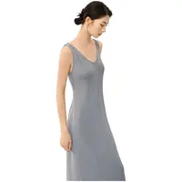 对白新中式无袖背心连衣裙女夏季长裙DYZB-EDQ266