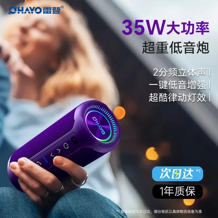 雷登新款X10MAX蓝牙音箱35W大音量重低音炮家用户外便携小音响