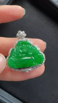 【闪购商品】翡翠颈饰18K金镶嵌538玉佛一个