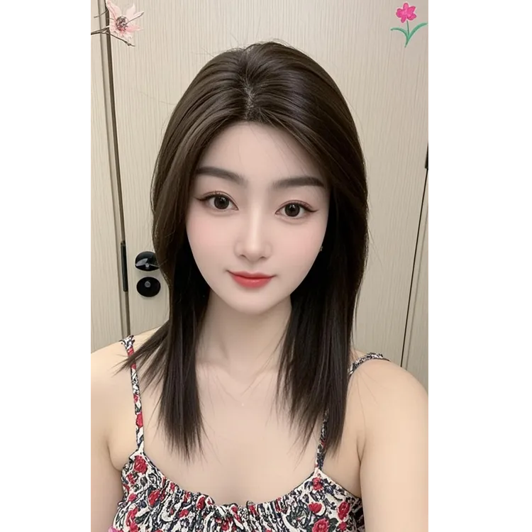 【纳米封边皮感发际线】40cm夏季冰感透气仿真头皮全真发整体假发