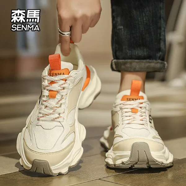 SENMA/森马男鞋2025秋季新款潮流百搭老爹鞋男士厚底增高运动鞋子