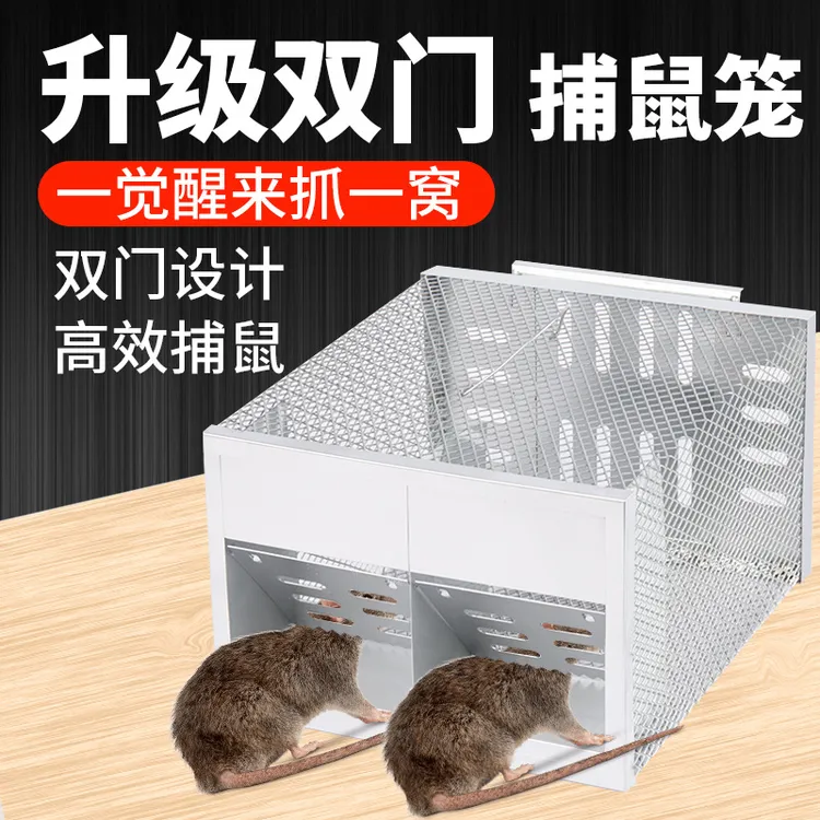 视频同款 连续全自动捕鼠笼 连续捕鼠只进不出 一笼抓到满
