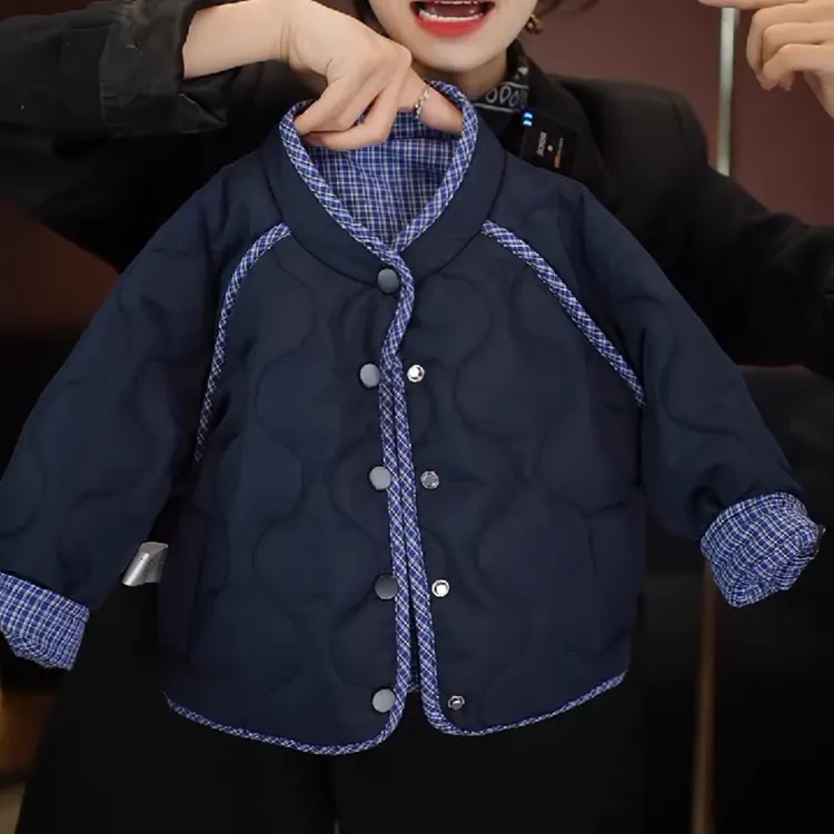 儿童加绒外套秋冬季2025新款男童韩系加厚保暖开衫宝宝两面穿上衣