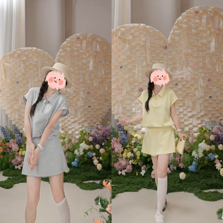 2025夏季时尚套装运动休闲小众气质洋气短袖短裤两件套小个子减龄