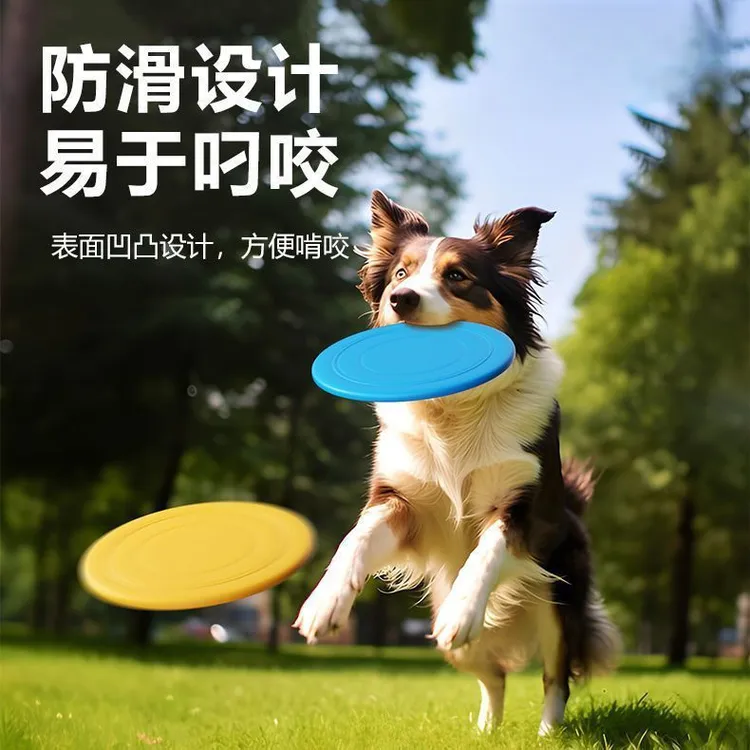 狗狗飞盘宠物玩具飞盘狗硅胶耐咬户外可浮水训练运动抛掷玩具
