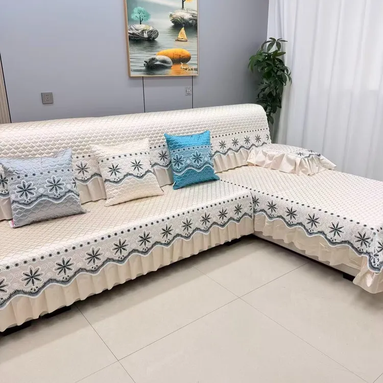 爆款四季通用高精密天丝沙发垫防滑耐磨轻奢百搭沙发巾