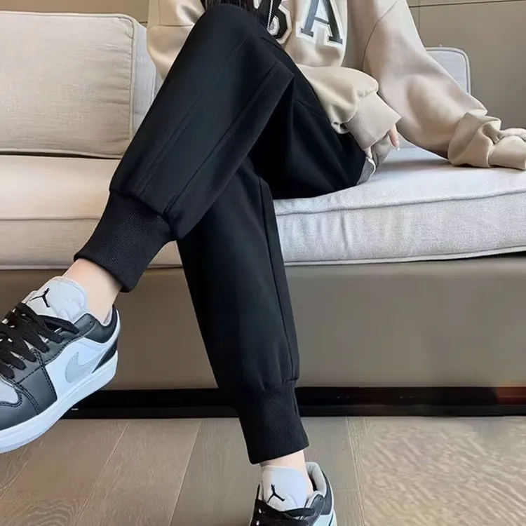 男女同款运动裤子男秋冬款显瘦小脚休闲裤秋冬季束脚卫裤潮