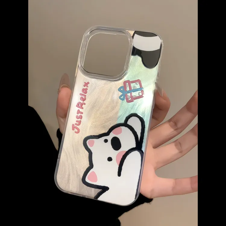 羽纱IMD卡通礼盒小狗熊猫适用于iPhone16promax苹果手机壳15pro14