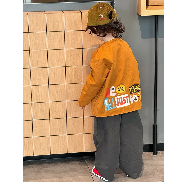 韩系童装2025春装新款男女童衬衫时髦宽松ins涂鸦衬衣儿童休闲裤