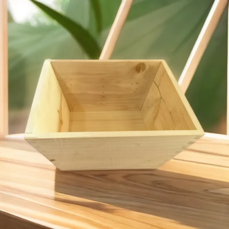 银杏木原色老式米斗米升升子传统米升 日进斗金 榫卯结构中式古风