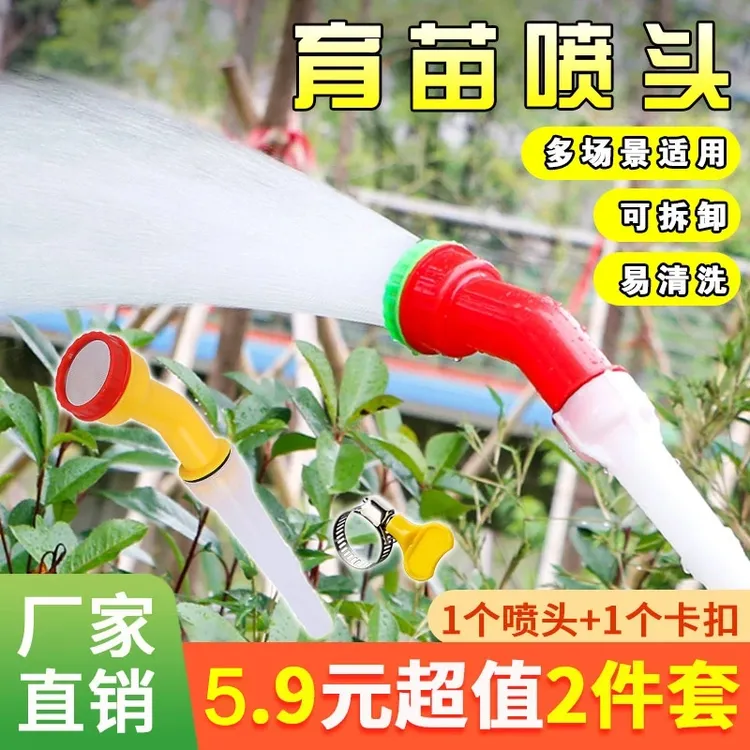 五块九【两件套】喷雾水枪浇花浇菜灌溉育苗通用农业水管花洒