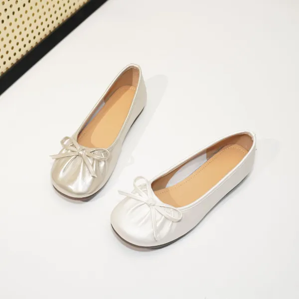 888 大码小香风小皮鞋女夏新款浅口平底软皮软底休闲低跟单鞋女