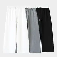 衣姐家【阿尔曼】花苞腰头拼接阔腿裤女25春季毛圈休闲裤HEN-3286
