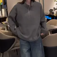 彩序坊   休闲百搭简约慵懒风时尚通勤宽松上衣5211