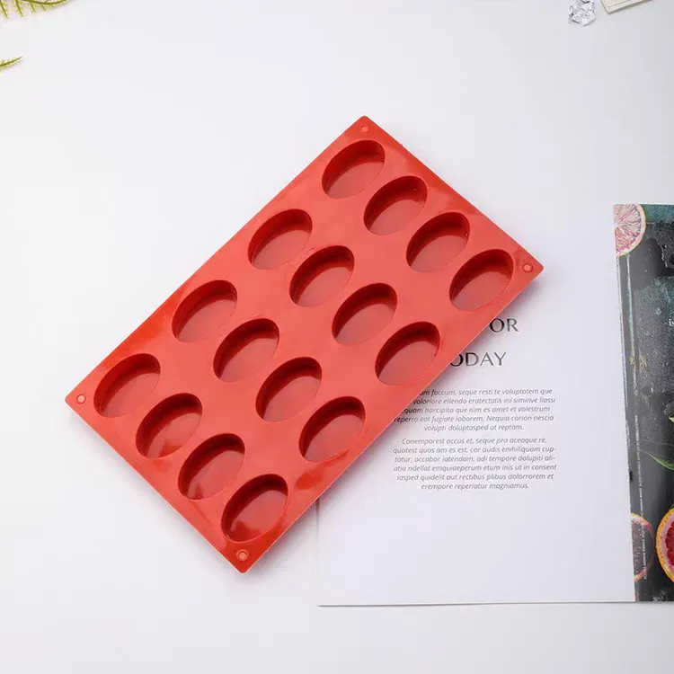 16孔椭圆形饼干硅胶模具